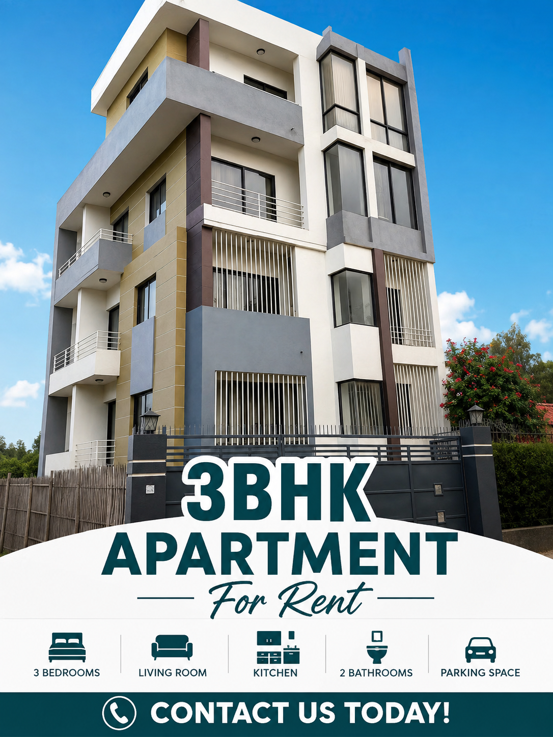 3 Bedroom Duplex Apartment for Rent
๐ Dhobi Ghat, Lalitpur (3rd & 4th Floor)