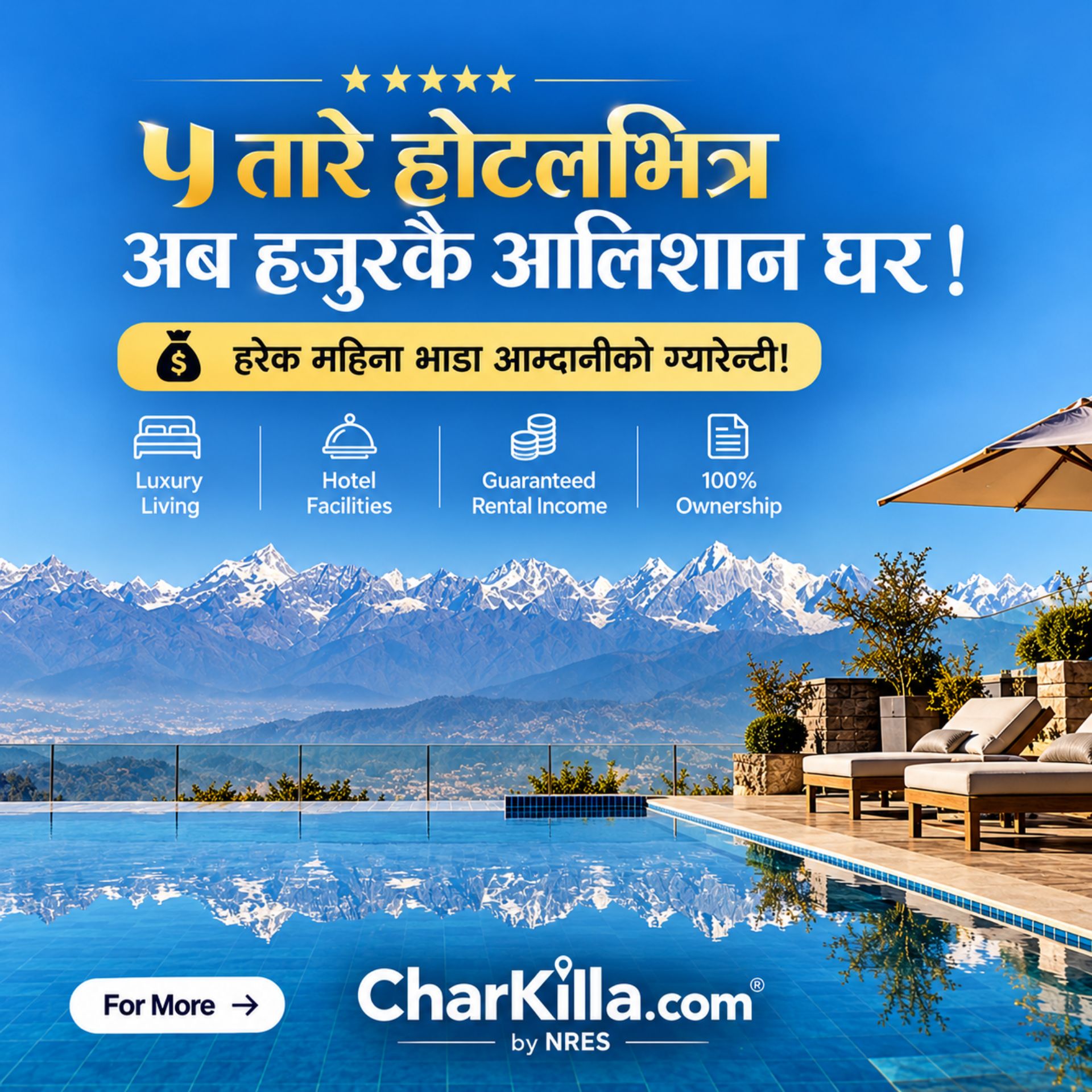 Luxury 5 Star 1BHK Villa Inside 5 Star Hotel and Resort