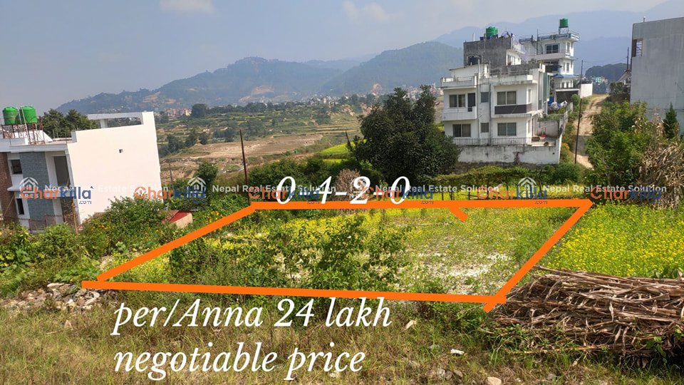 Residential 4 Aana 2 Paisa Land For Sale in Jharuwarashi Lalitpur