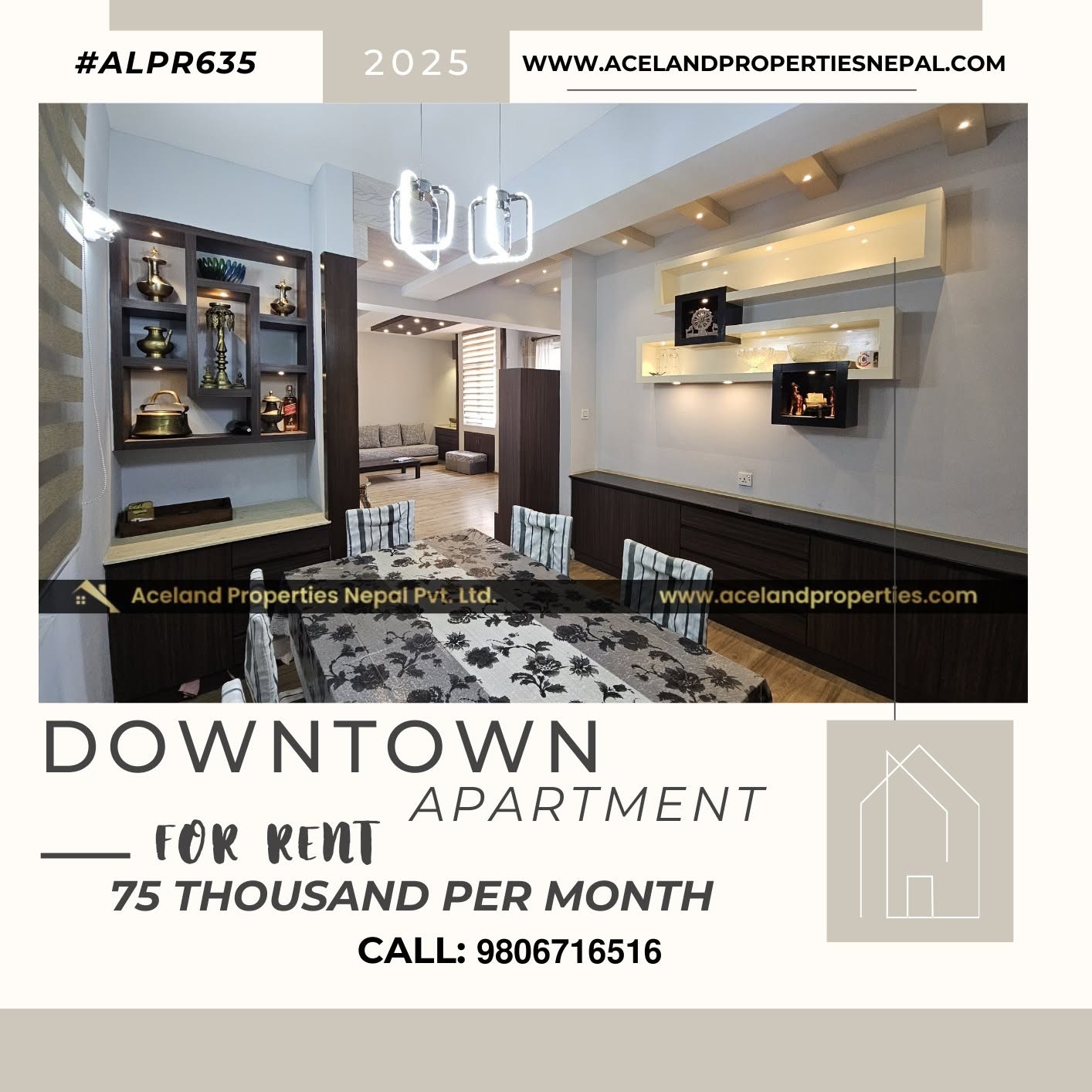 FOR RENT 2BHK AT DHAPAKHEL DOWNTOWN APARTMENT.