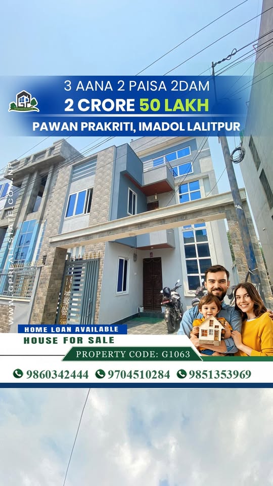 #G1063 Semi Furnished House at Pawan Prakriti, Imadol, Lalitpur