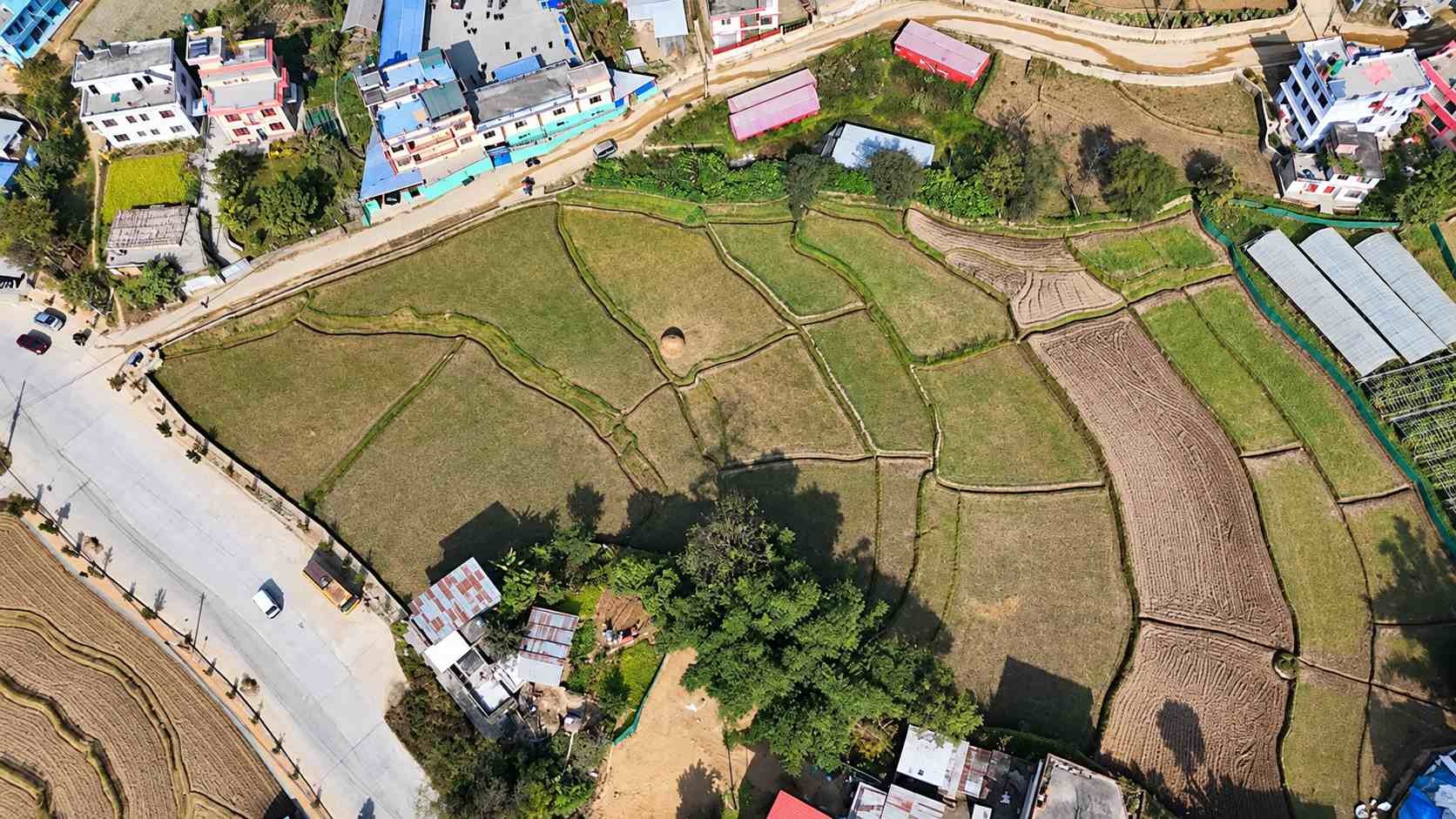 5 Ropani Land for Rent in Bhujungy Chowk, Lalitpur | 20-Meter Highway Access