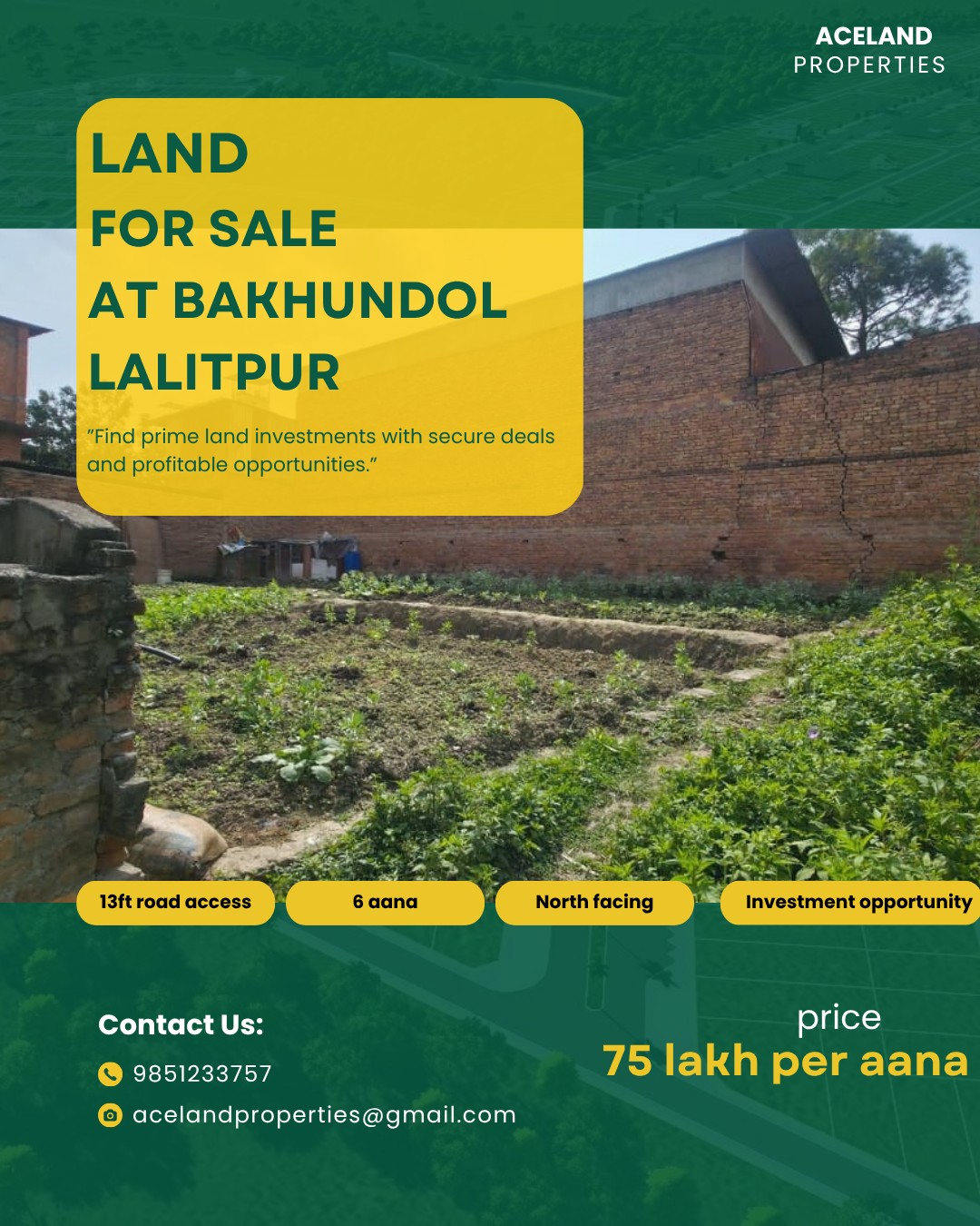 6 AANA LAND FOR SALE | BAKHUNDOL, LALITPUR Property ID:#Alpr1070